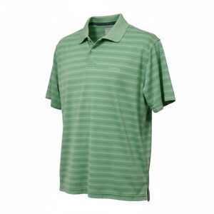 Columbia Polo Shirt Men's Size XL Green Striped Short Sleeves